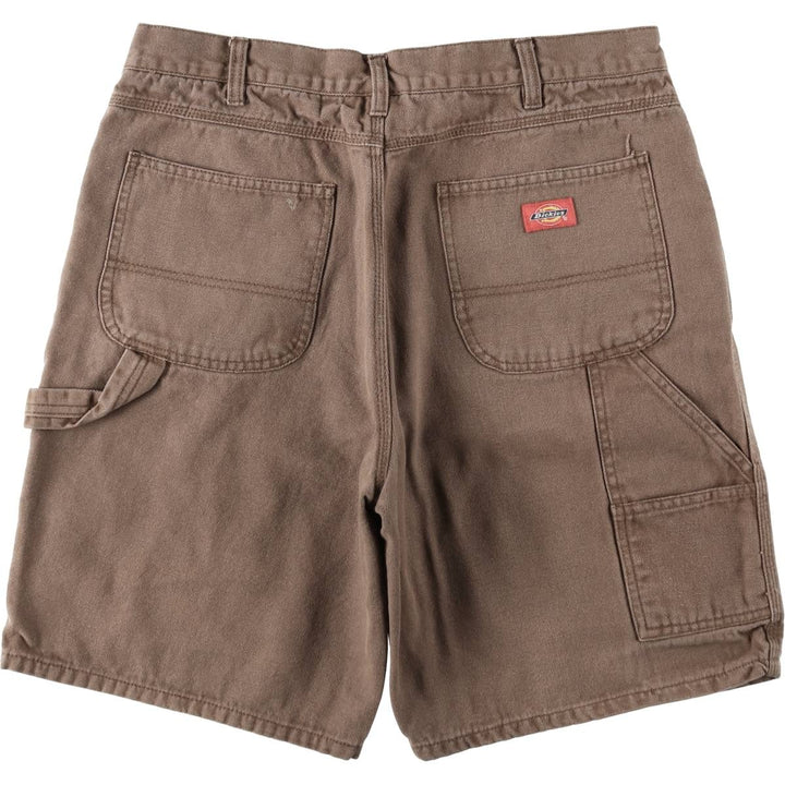 Dickies duck canvas painter shorts, men's size W32 (approx.) cotton brown type Vintage Second Hand