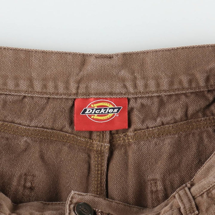 Dickies duck canvas painter shorts, men's size W32 (approx.) cotton brown type Vintage Second Hand