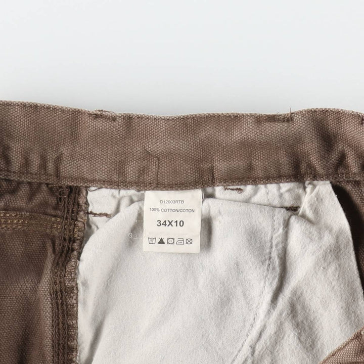 Dickies duck canvas painter shorts, men's size W32 (approx.) cotton brown type Vintage Second Hand