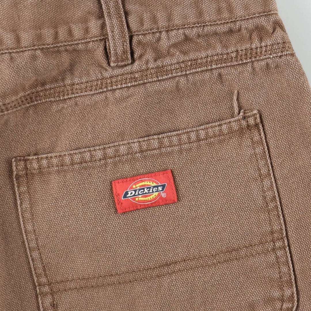 Dickies duck canvas painter shorts, men's size W32 (approx.) cotton brown type Vintage Second Hand