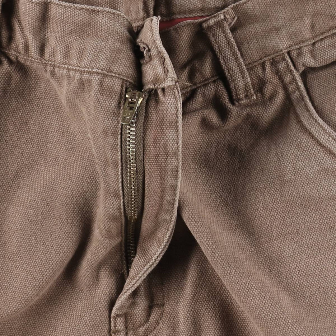 Dickies duck canvas painter shorts, men's size W32 (approx.) cotton brown type Vintage Second Hand