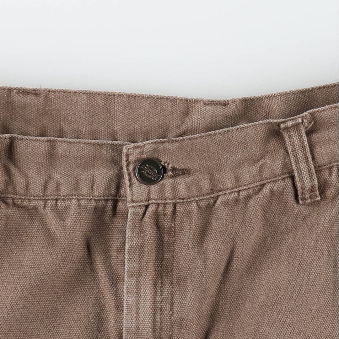 Dickies duck canvas painter shorts, men's size W32 (approx.) cotton brown type Vintage Second Hand