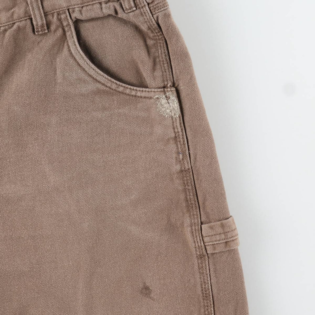 Dickies duck canvas painter shorts, men's size W32 (approx.) cotton brown type Vintage Second Hand
