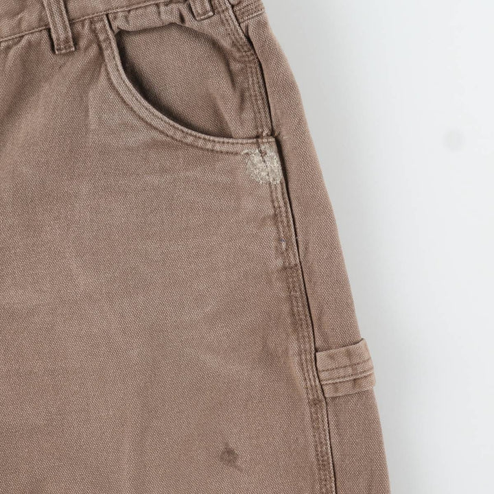 Dickies duck canvas painter shorts, men's size W32 (approx.) cotton brown type Vintage Second Hand