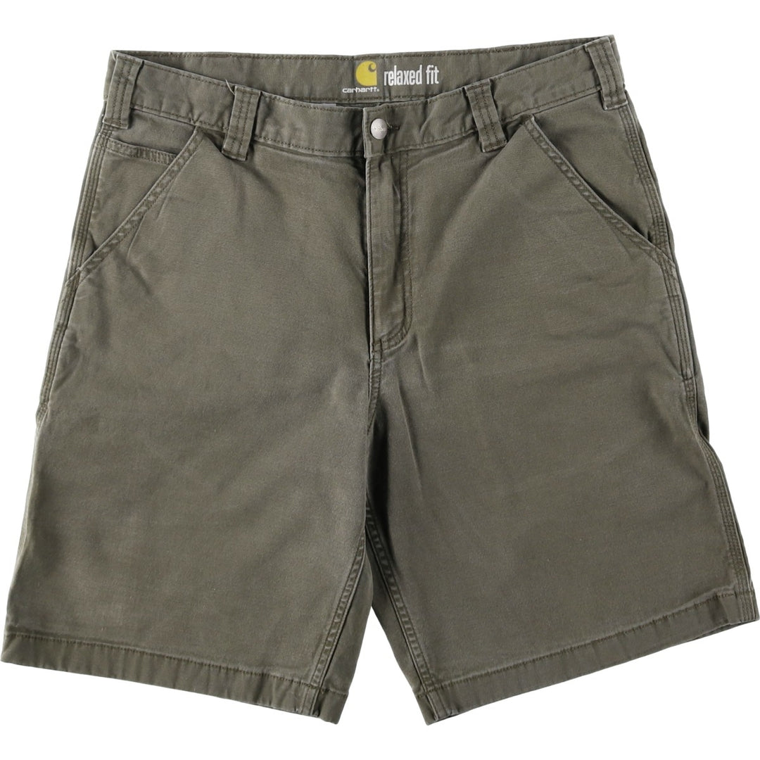 Carhartt Relaxed Fit Duck Work Shorts, Short Pants, Men's, W34 equivalent cotton Khaki type Vintage Second Hand