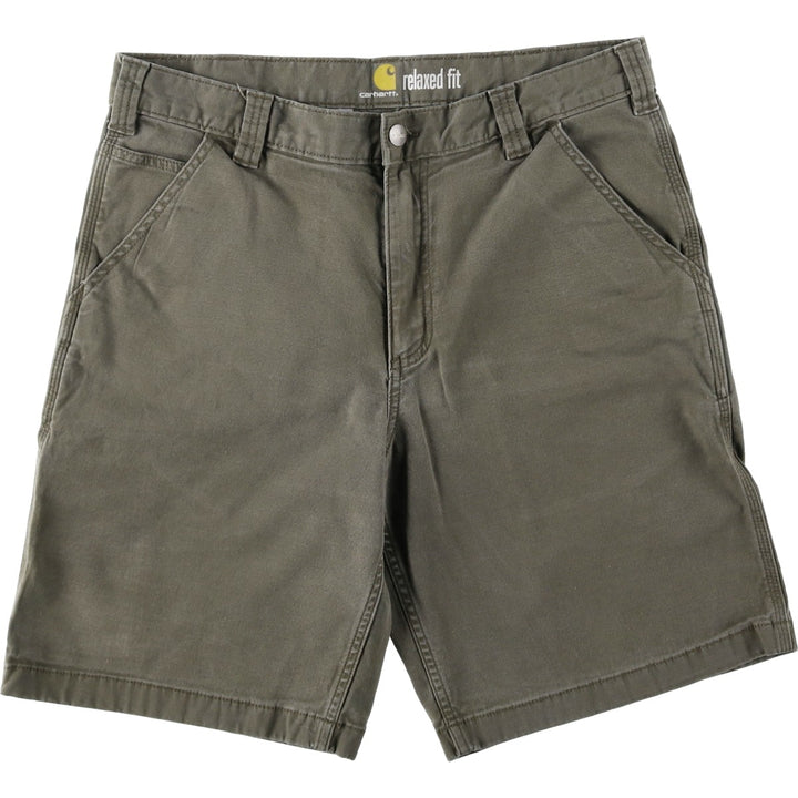 Carhartt Relaxed Fit Duck Work Shorts, Short Pants, Men's, W34 equivalent cotton Khaki type Vintage Second Hand