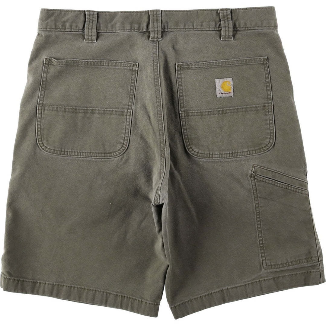 Carhartt Relaxed Fit Duck Work Shorts, Short Pants, Men's, W34 equivalent cotton Khaki type Vintage Second Hand