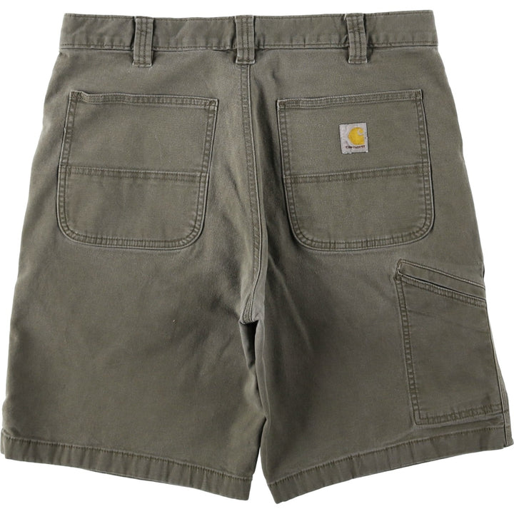 Carhartt Relaxed Fit Duck Work Shorts, Short Pants, Men's, W34 equivalent cotton Khaki type Vintage Second Hand