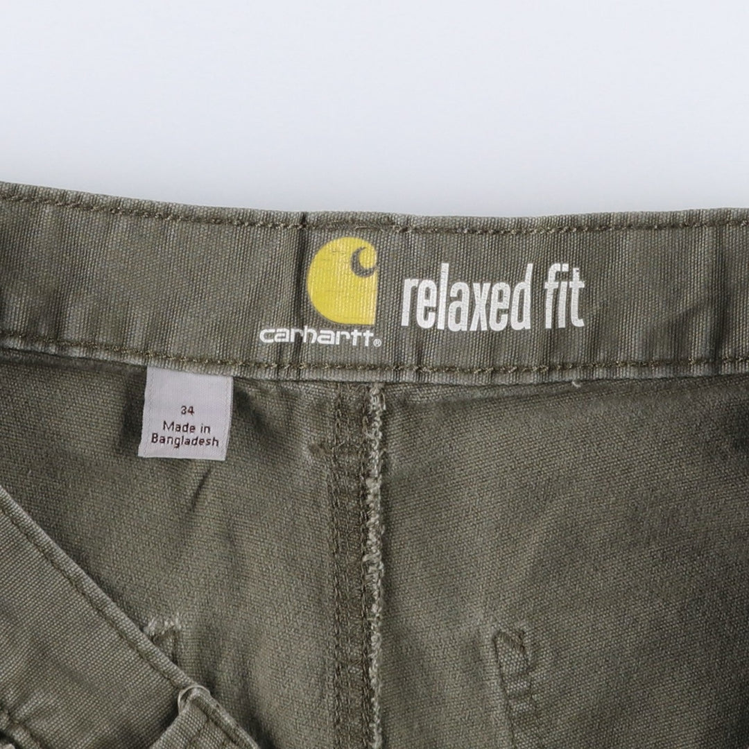 Carhartt Relaxed Fit Duck Work Shorts, Short Pants, Men's, W34 equivalent cotton Khaki type Vintage Second Hand