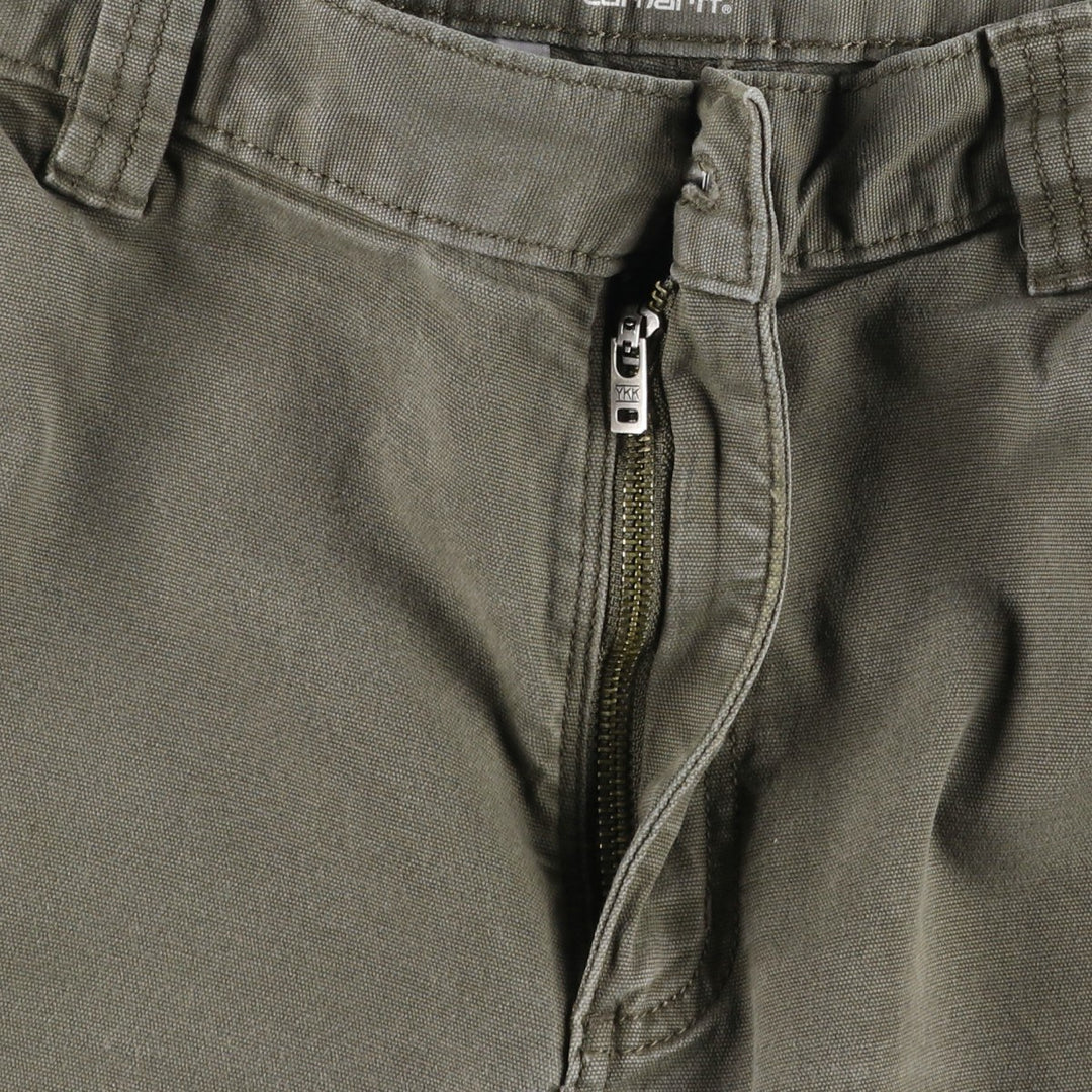 Carhartt Relaxed Fit Duck Work Shorts, Short Pants, Men's, W34 equivalent cotton Khaki type Vintage Second Hand