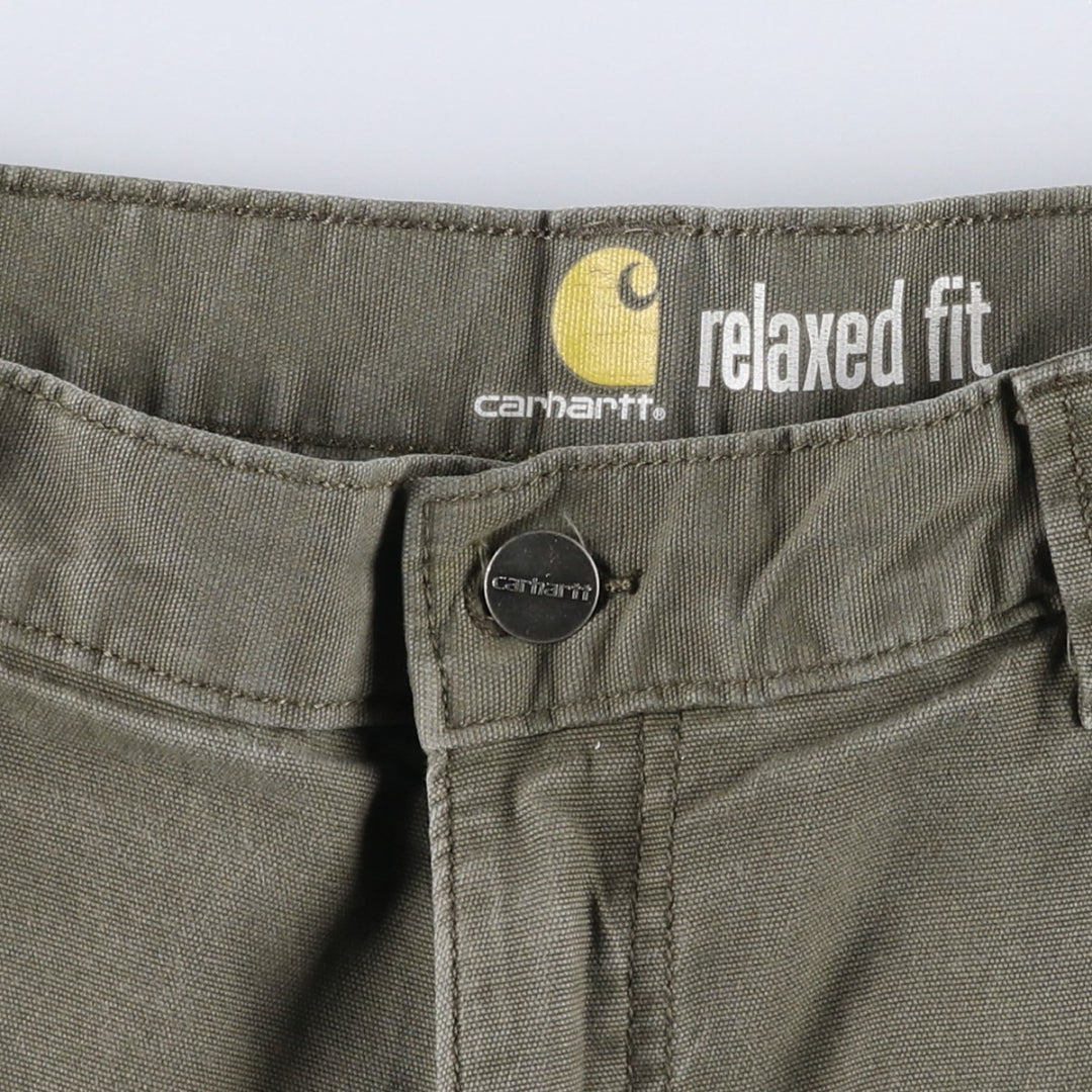 Carhartt Relaxed Fit Duck Work Shorts, Short Pants, Men's, W34 equivalent cotton Khaki type Vintage Second Hand