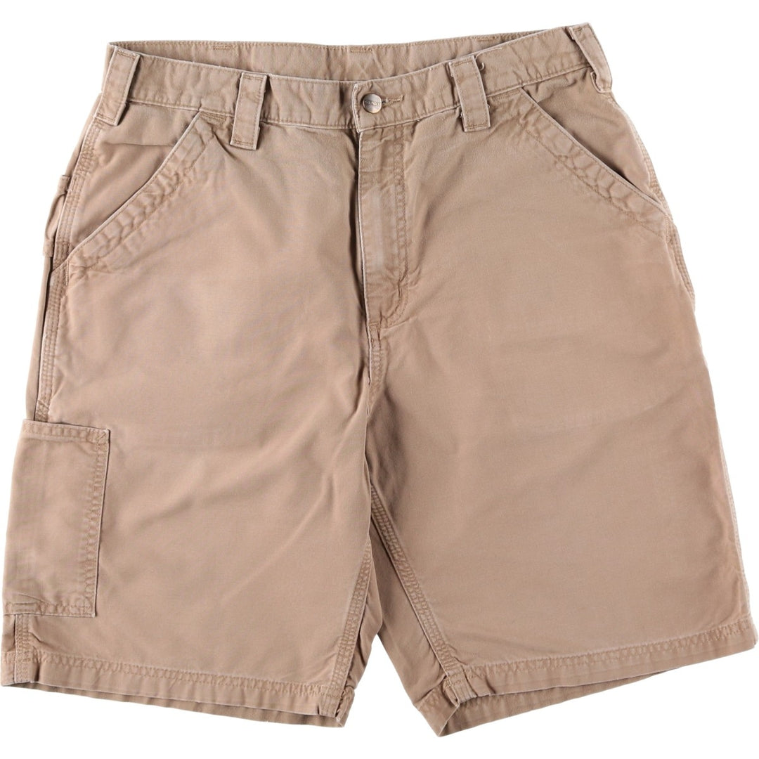 Carhartt Original Fit Duck Canvas Painter Shorts, Men's W33 (approx.) cotton Beige type Vintage Second Hand