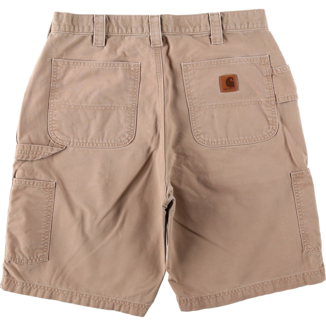 Carhartt Original Fit Duck Canvas Painter Shorts, Men's W33 (approx.) cotton Beige type Vintage Second Hand