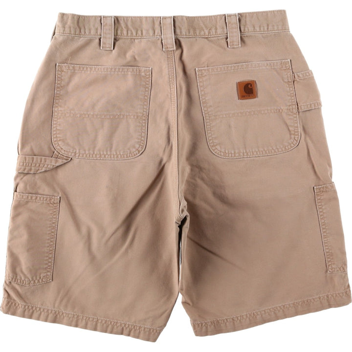 Carhartt Original Fit Duck Canvas Painter Shorts, Men's W33 (approx.) cotton Beige type Vintage Second Hand