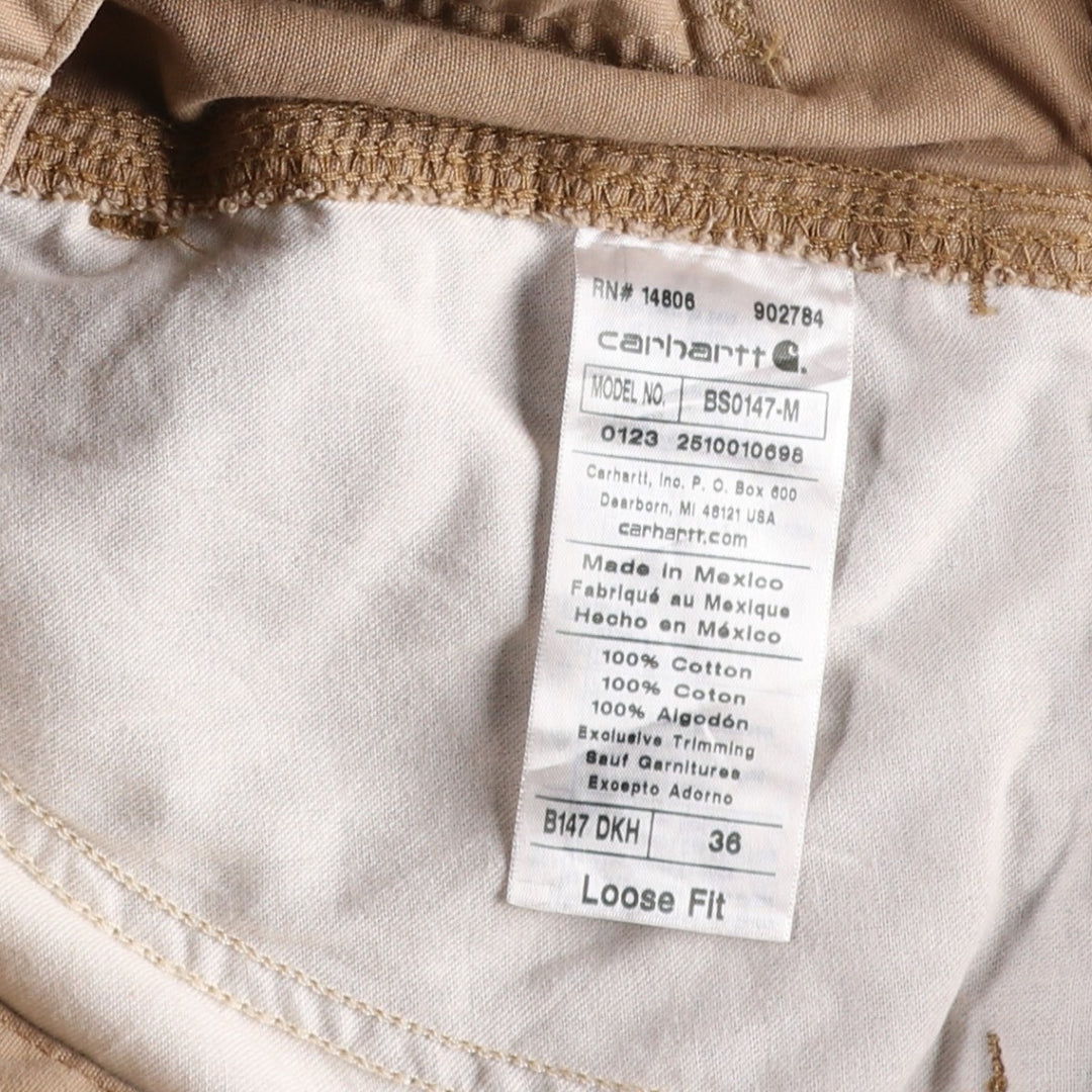Carhartt Loose Fit Duck Painter Shorts, Men's W35 cotton Beige type Vintage Second Hand