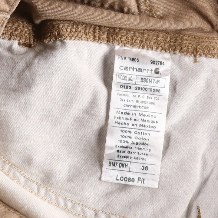Carhartt Loose Fit Duck Painter Shorts, Men's W35 cotton Beige type Vintage Second Hand