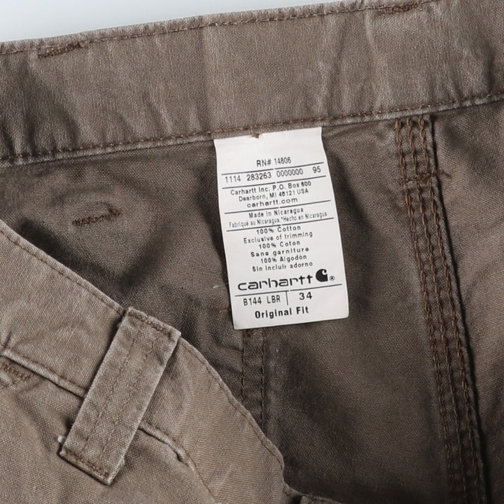 Carhartt Original Fit Duck Painter Shorts, Men's Size W33 cotton Khaki type Vintage Second Hand