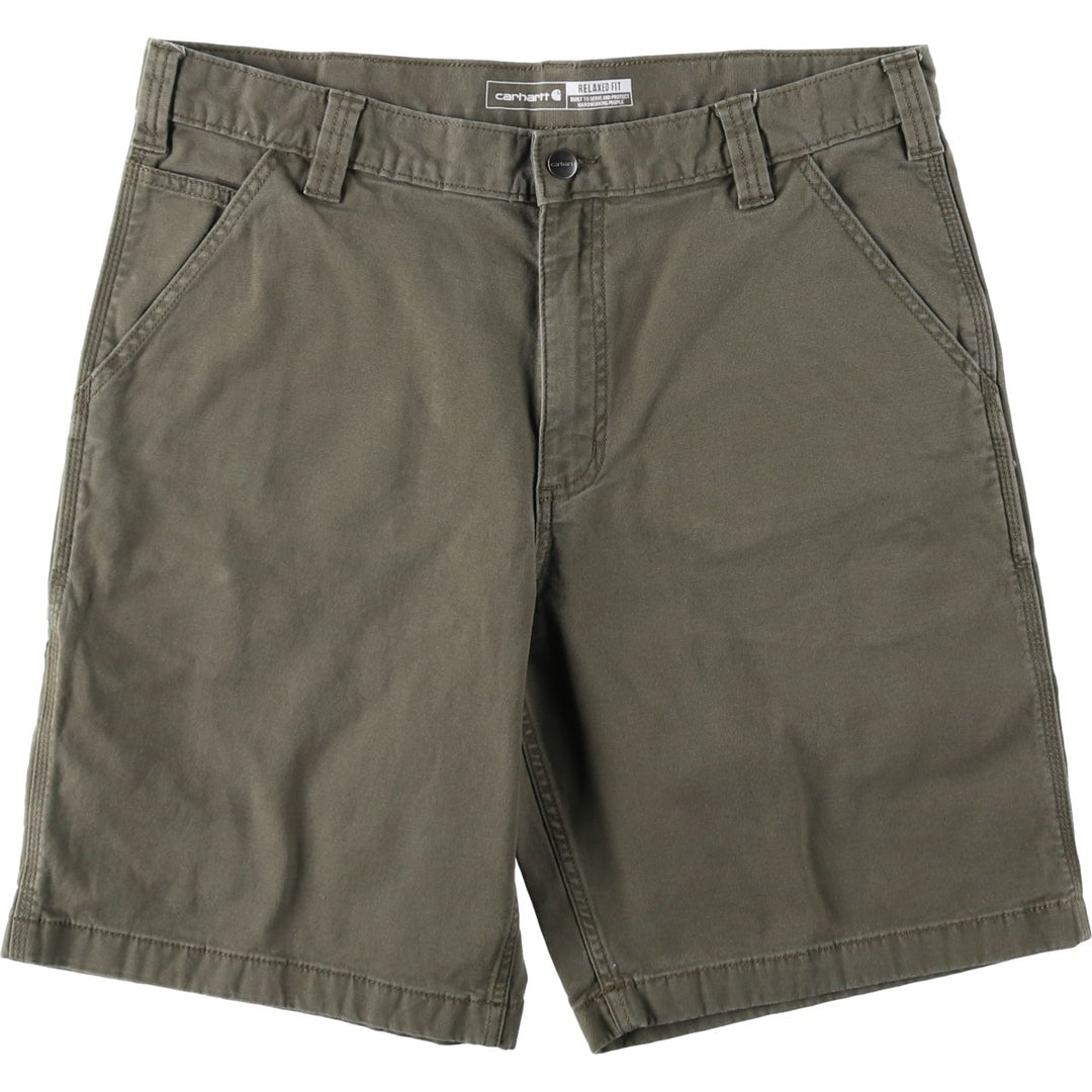 Carhartt Relaxed Fit Duck Work Shorts, Men's Size 36 cotton Khaki type Vintage Second Hand