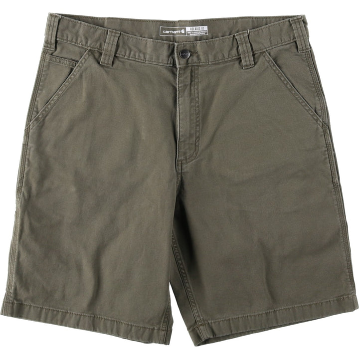 Carhartt Relaxed Fit Duck Work Shorts, Men's Size 36 cotton Khaki type Vintage Second Hand