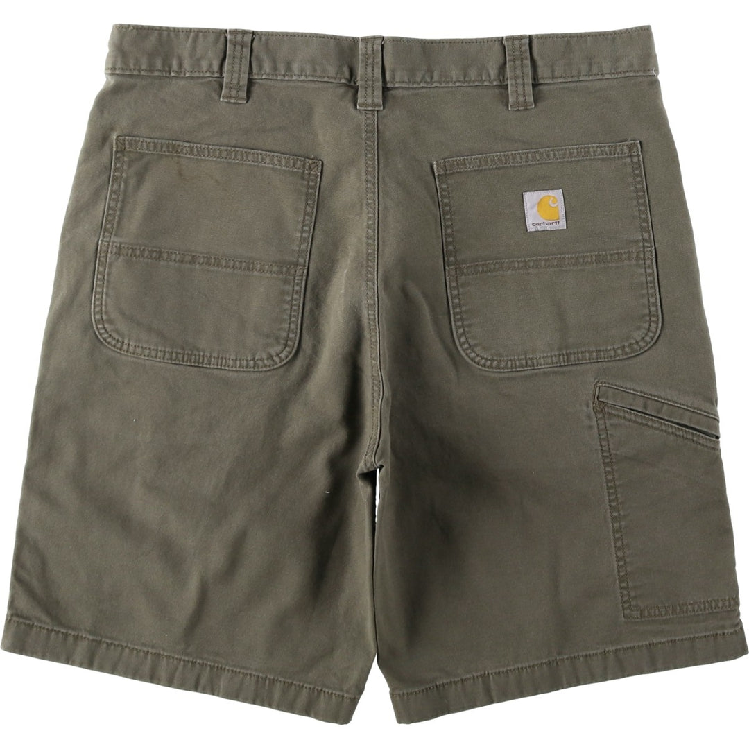 Carhartt Relaxed Fit Duck Work Shorts, Men's Size 36 cotton Khaki type Vintage Second Hand