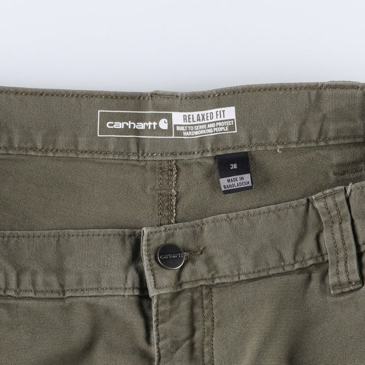 Carhartt Relaxed Fit Duck Work Shorts, Men's Size 36 cotton Khaki type Vintage Second Hand
