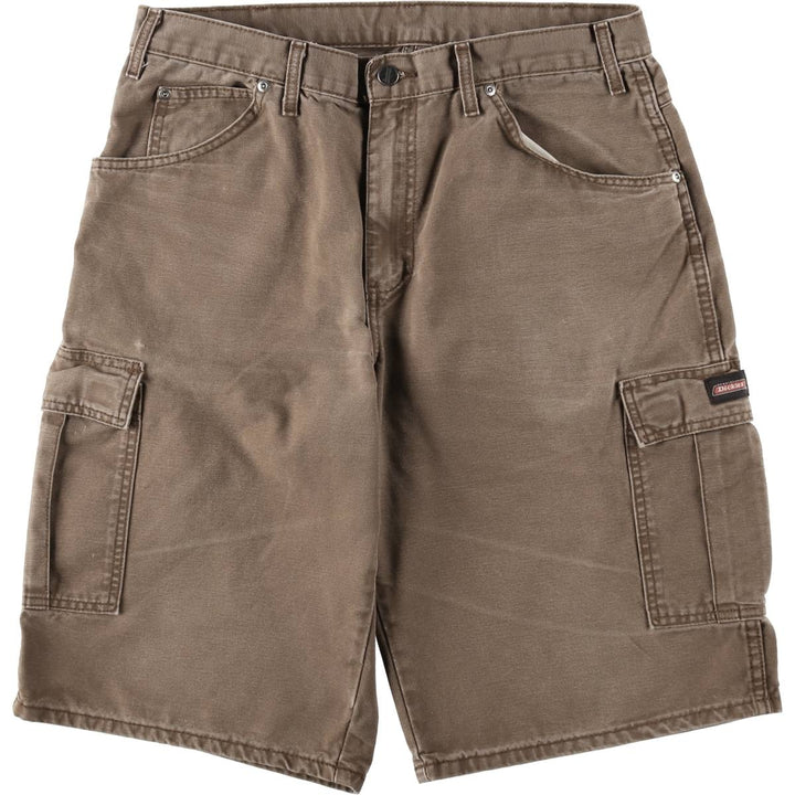 Dickies Relaxed Fit Cargo Shorts (Men's, equivalent to W34) cotton brown type Vintage Second Hand