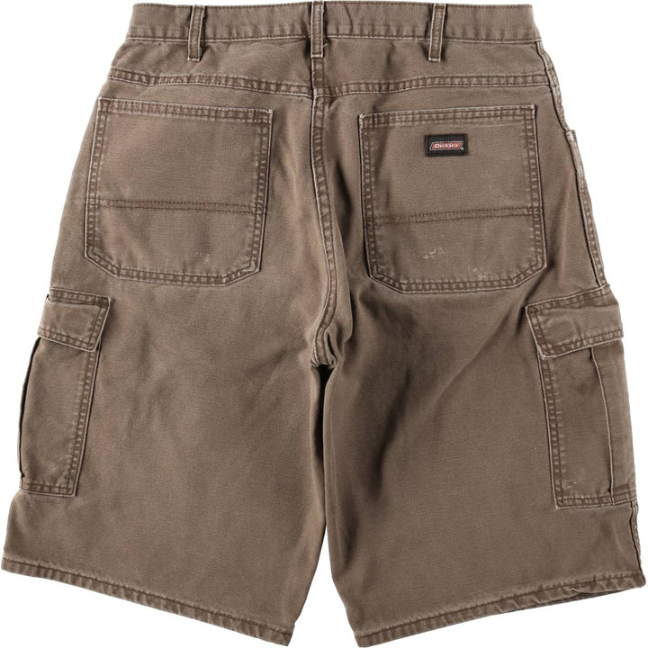 Dickies Relaxed Fit Cargo Shorts (Men's, equivalent to W34) cotton brown type Vintage Second Hand