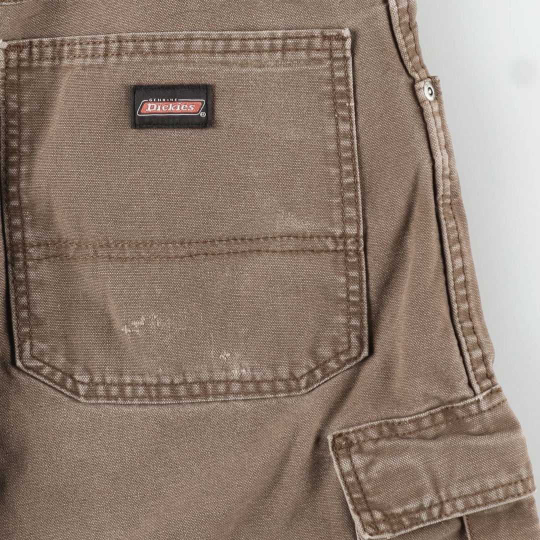 Dickies Relaxed Fit Cargo Shorts (Men's, equivalent to W34) cotton brown type Vintage Second Hand
