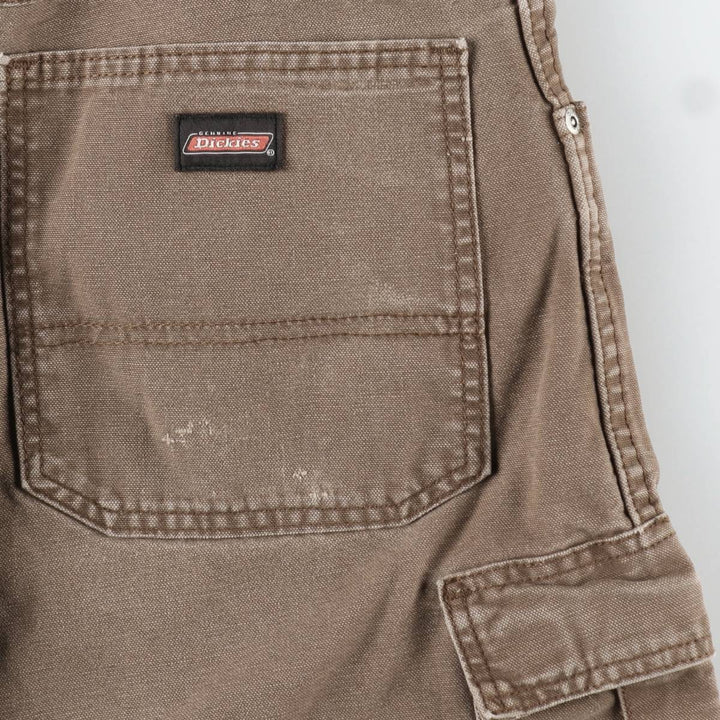 Dickies Relaxed Fit Cargo Shorts (Men's, equivalent to W34) cotton brown type Vintage Second Hand