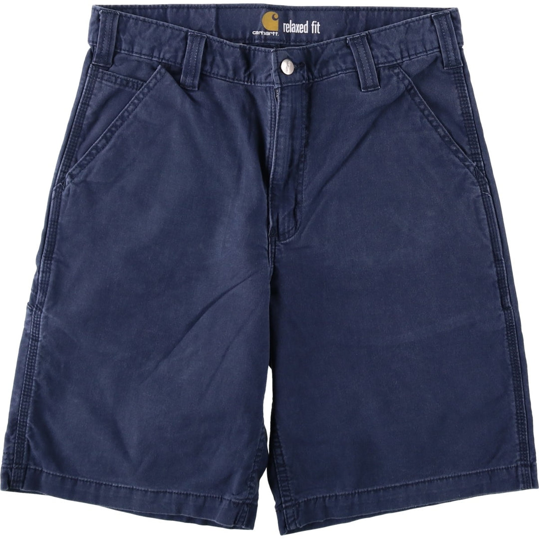 Carhartt Relaxed Fit Duck Work Shorts, Men's Size W32 cotton navy blue type Vintage Second Hand