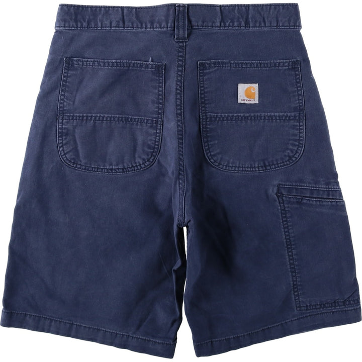 Carhartt Relaxed Fit Duck Work Shorts, Men's Size W32 cotton navy blue type Vintage Second Hand