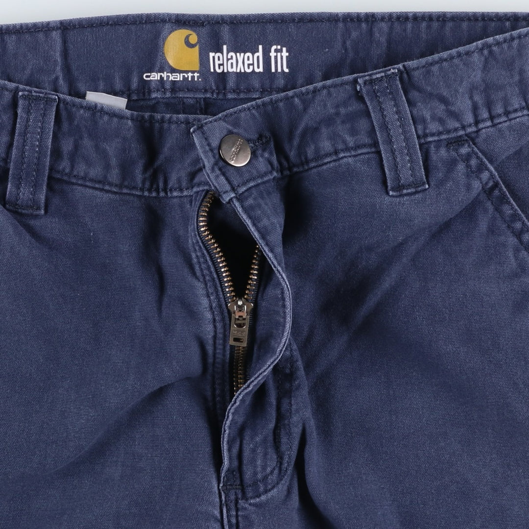 Carhartt Relaxed Fit Duck Work Shorts, Men's Size W32 cotton navy blue type Vintage Second Hand