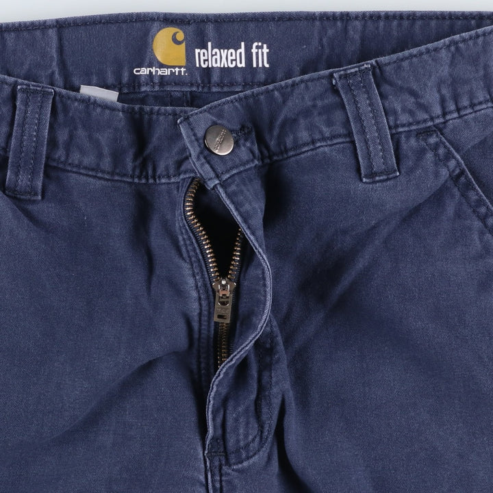 Carhartt Relaxed Fit Duck Work Shorts, Men's Size W32 cotton navy blue type Vintage Second Hand
