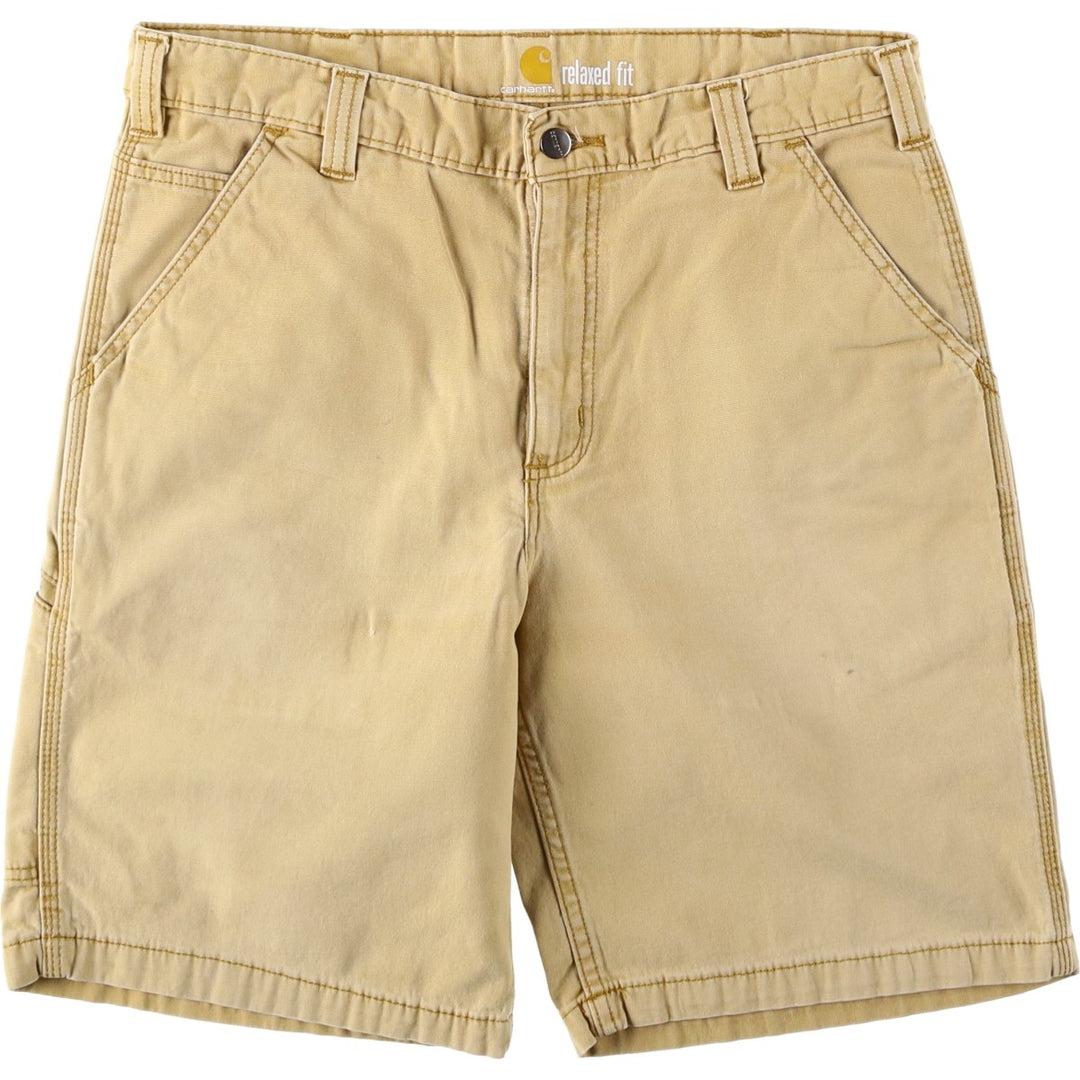 Carhartt Relaxed Fit Duck Work Shorts, Short Pants, Men's, W34 equivalent cotton Beige type Vintage Second Hand