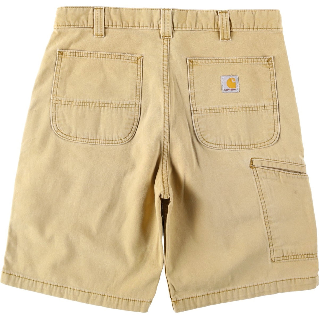 Carhartt Relaxed Fit Duck Work Shorts, Short Pants, Men's, W34 equivalent cotton Beige type Vintage Second Hand