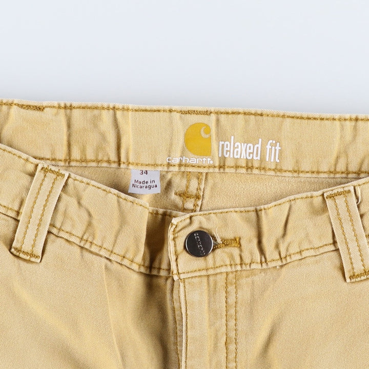 Carhartt Relaxed Fit Duck Work Shorts, Short Pants, Men's, W34 equivalent cotton Beige type Vintage Second Hand