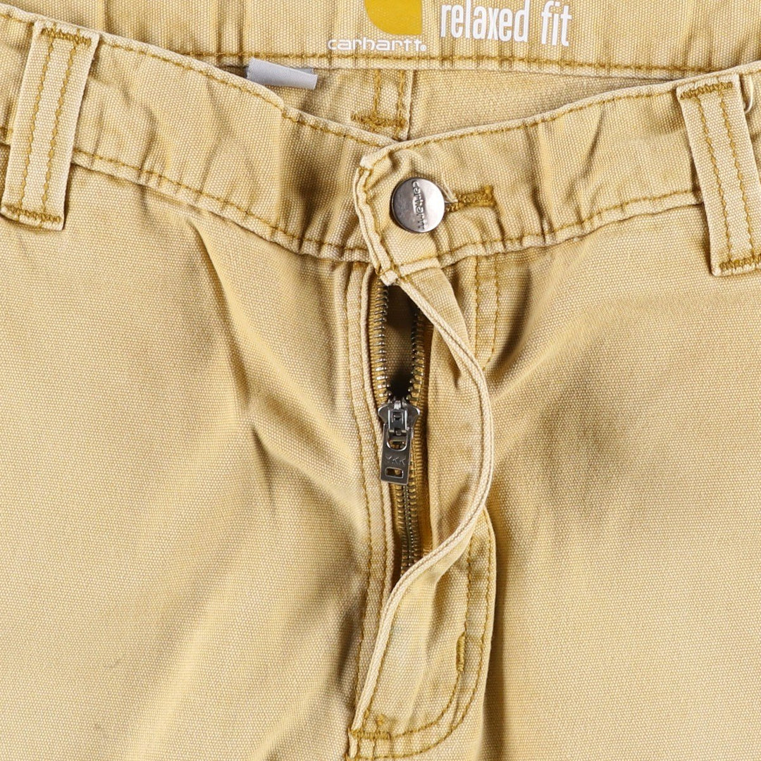 Carhartt Relaxed Fit Duck Work Shorts, Short Pants, Men's, W34 equivalent cotton Beige type Vintage Second Hand