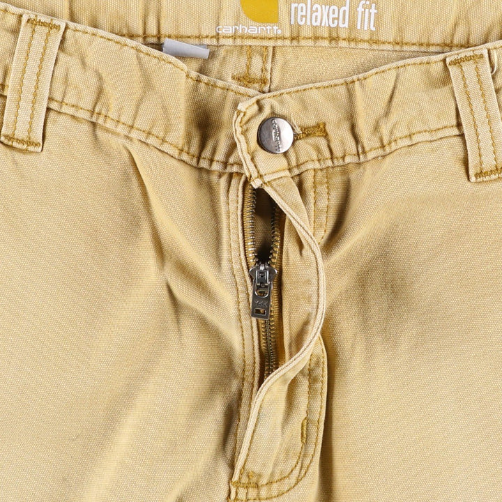 Carhartt Relaxed Fit Duck Work Shorts, Short Pants, Men's, W34 equivalent cotton Beige type Vintage Second Hand