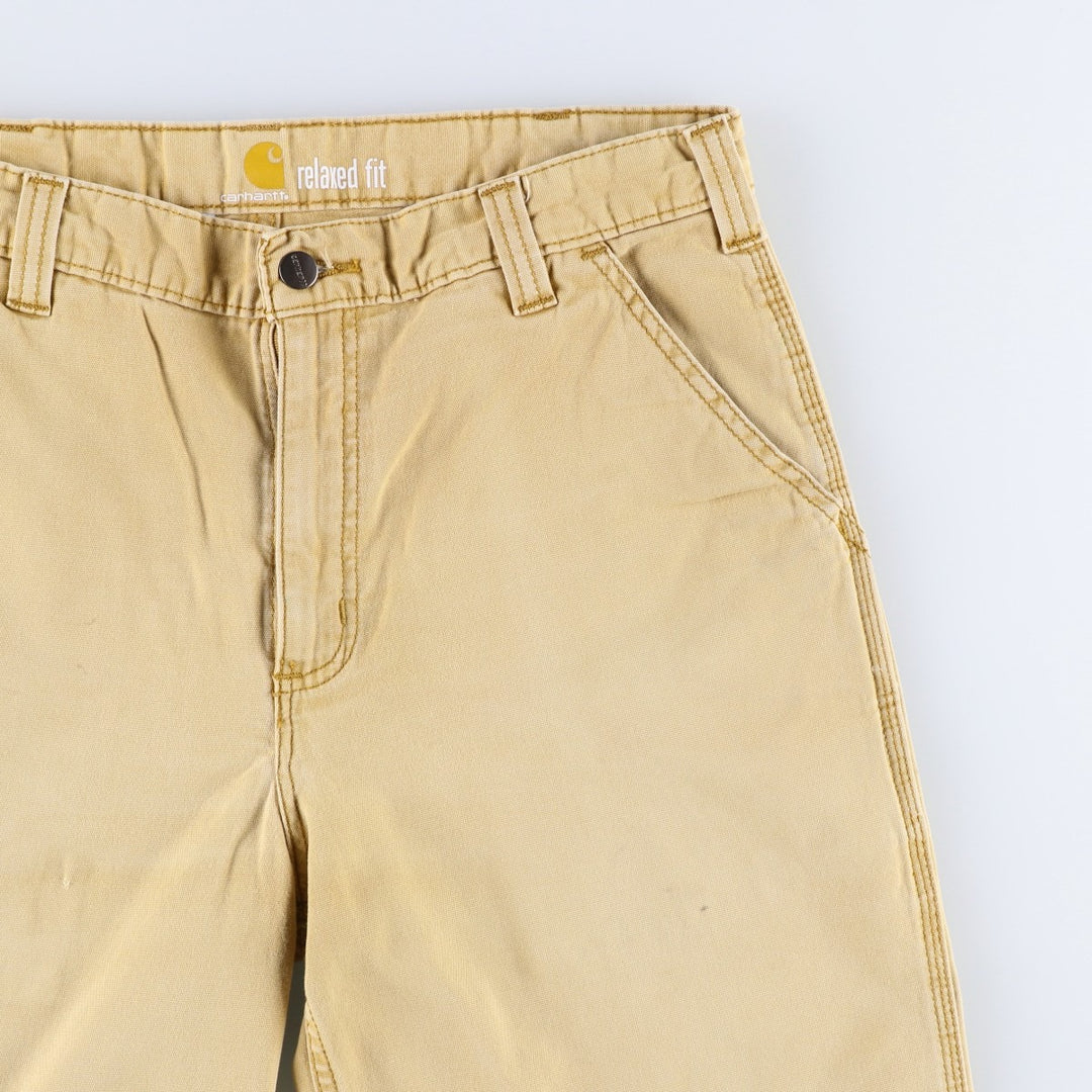 Carhartt Relaxed Fit Duck Work Shorts, Short Pants, Men's, W34 equivalent cotton Beige type Vintage Second Hand