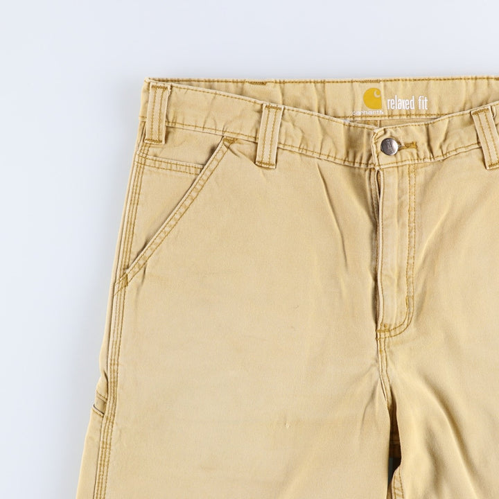 Carhartt Relaxed Fit Duck Work Shorts, Short Pants, Men's, W34 equivalent cotton Beige type Vintage Second Hand