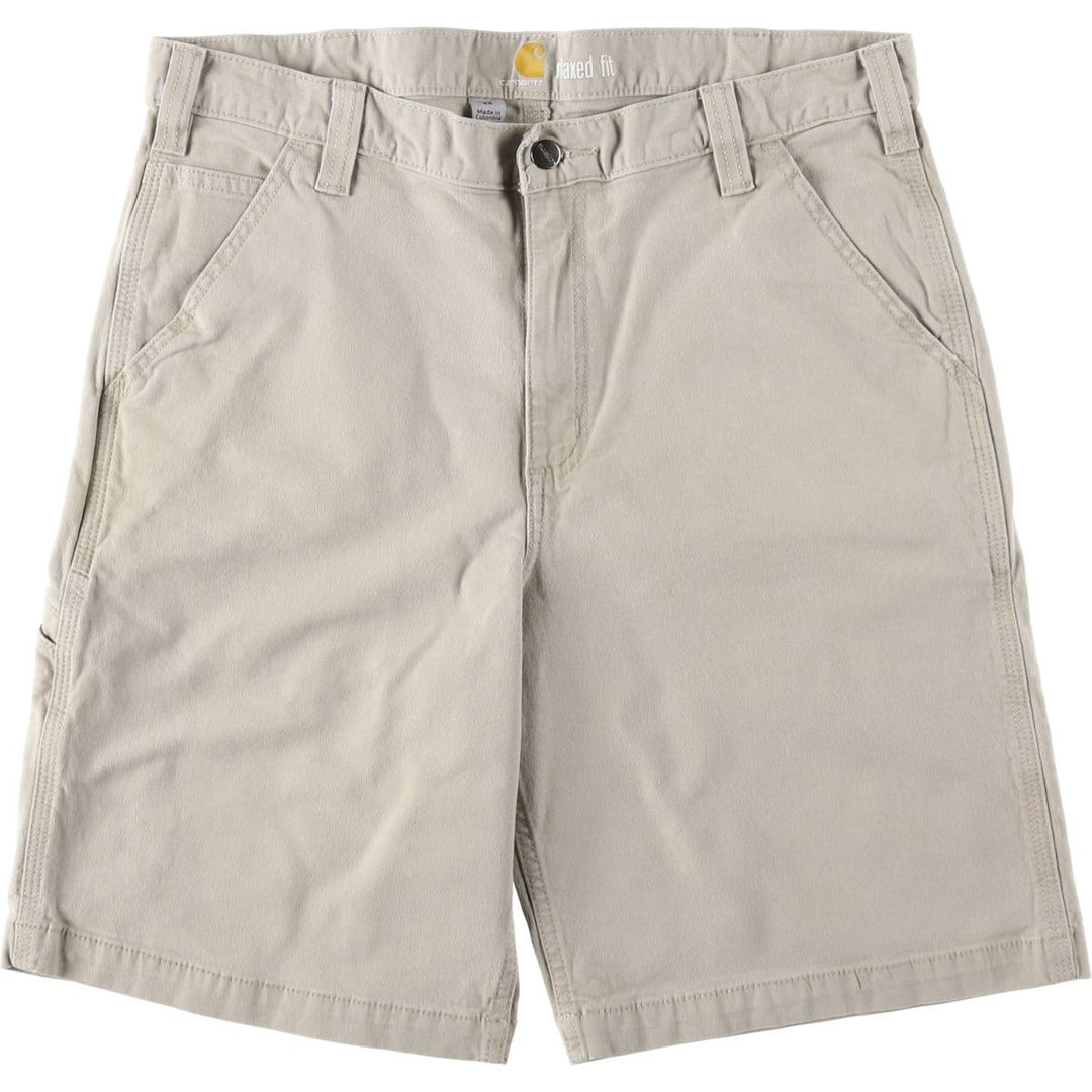 Carhartt Relaxed Fit Duck Work Shorts, Men's Size 36 cotton Beige type Vintage Second Hand
