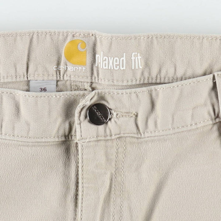 Carhartt Relaxed Fit Duck Work Shorts, Men's Size 36 cotton Beige type Vintage Second Hand