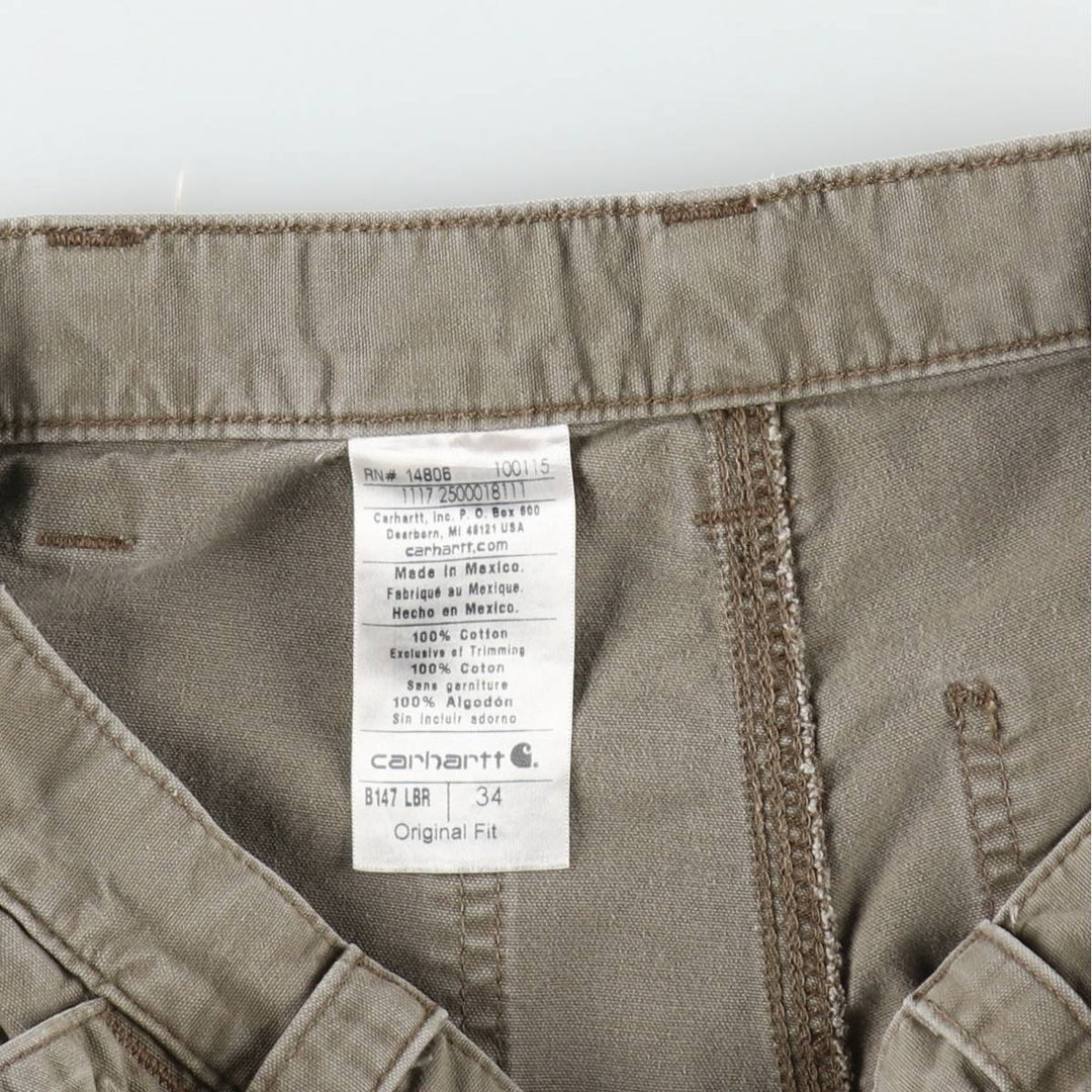 Carhartt ORIGINAL FIT Duck Painter Shorts, Shorts, Men's, W34 equivalent cotton brown type Vintage Second Hand