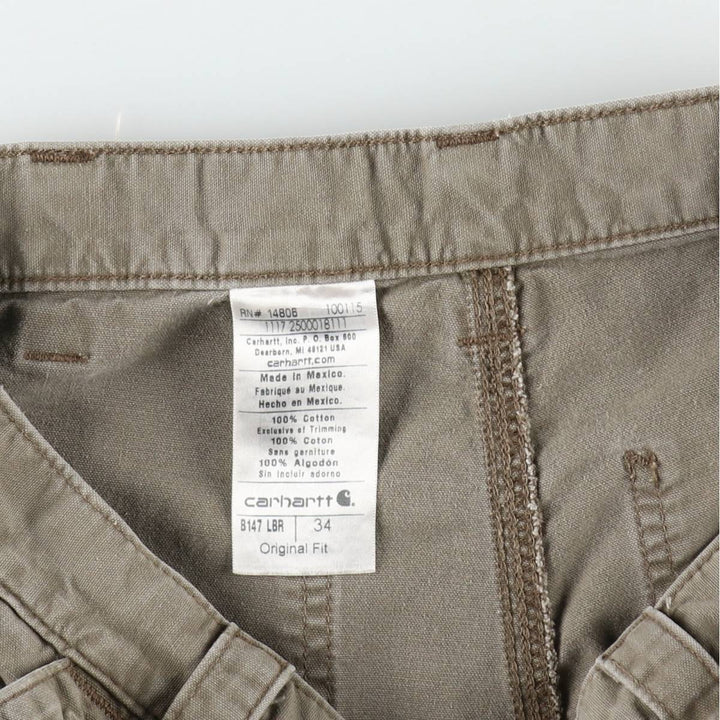 Carhartt ORIGINAL FIT Duck Painter Shorts, Shorts, Men's, W34 equivalent cotton brown type Vintage Second Hand