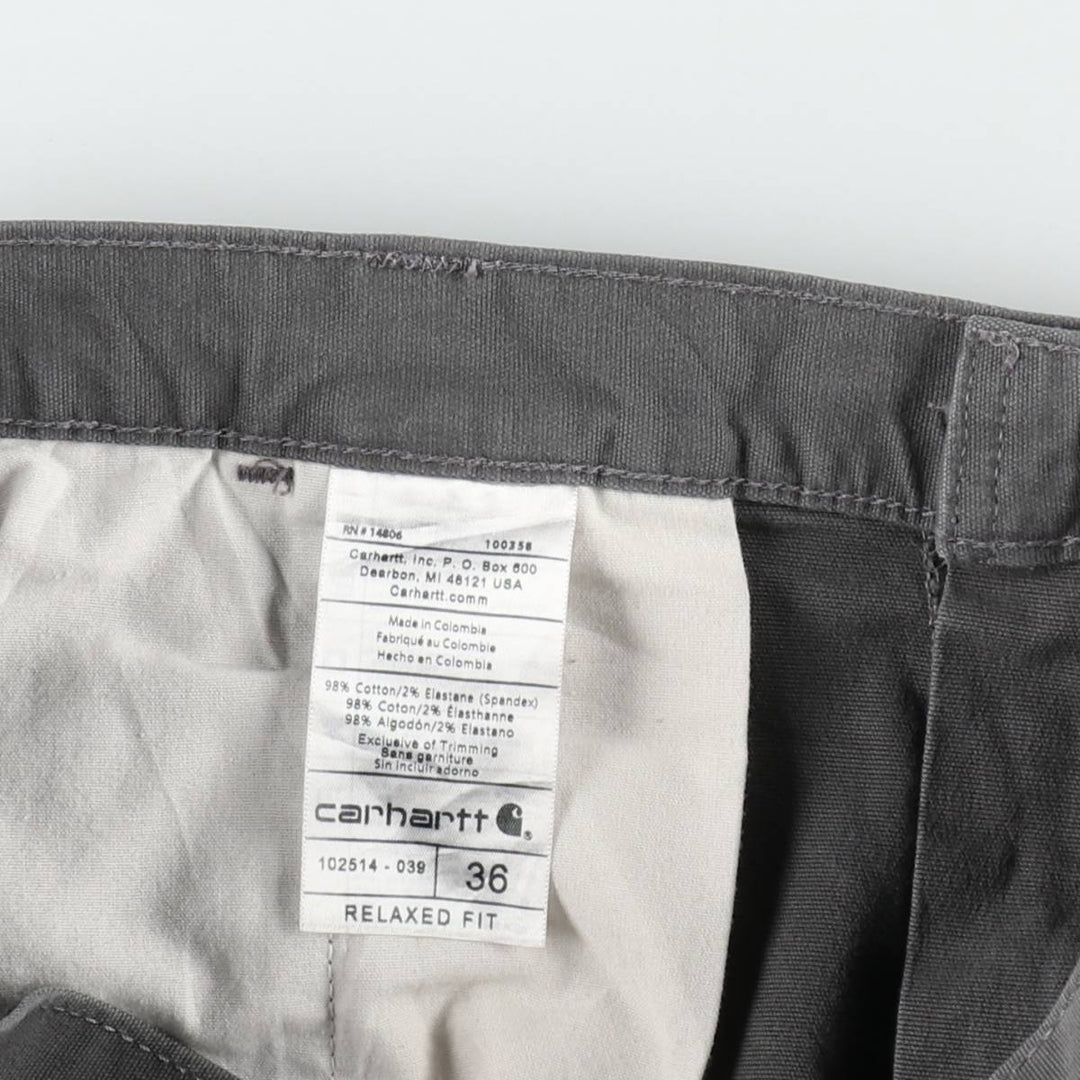 Carhartt Relaxed Fit Duck Work Shorts, Men's Size 36 cotton gray type Vintage Second Hand