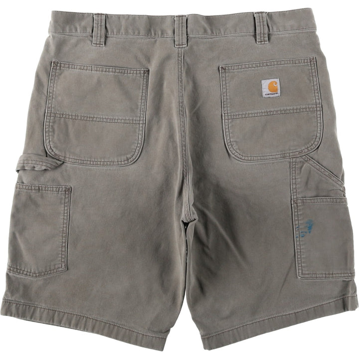Carhartt Relaxed Fit Duck Painter Shorts, Men's W37 cotton Khaki type sage green Vintage Second Hand