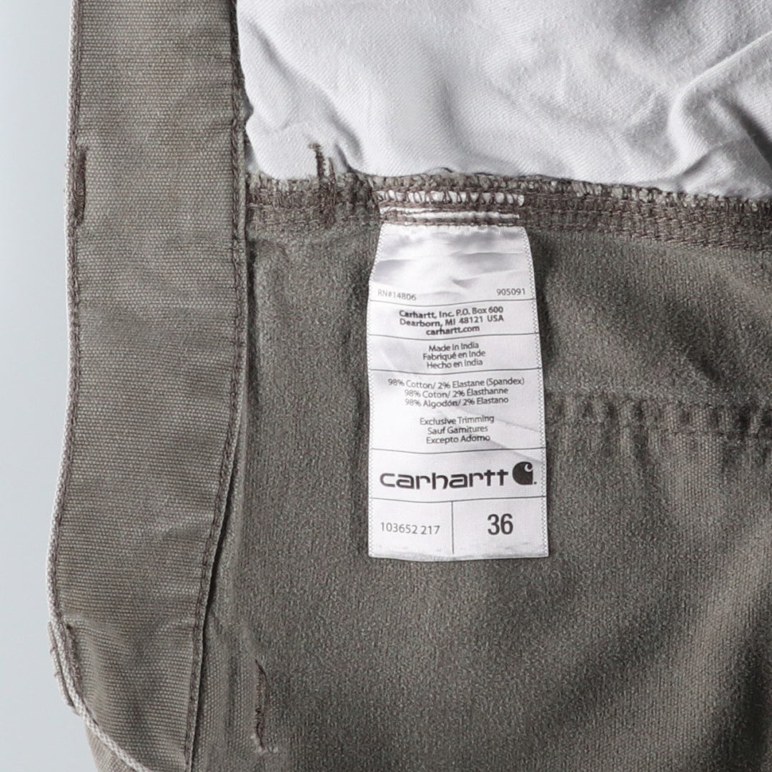 Carhartt Relaxed Fit Duck Painter Shorts, Men's W37 cotton Khaki type sage green Vintage Second Hand