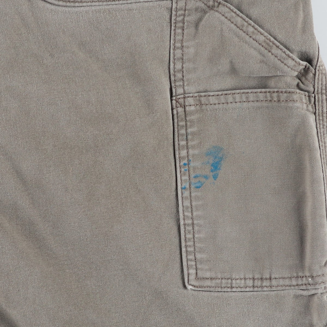 Carhartt Relaxed Fit Duck Painter Shorts, Men's W37 cotton Khaki type sage green Vintage Second Hand