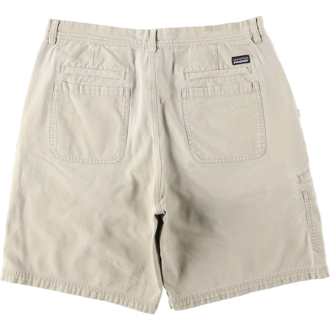 2000'S Patagonia 57070S2 Duck Canvas Work Shorts, Men's Size W36 (approx.) Organic cotton ivory Vintage Second Hand