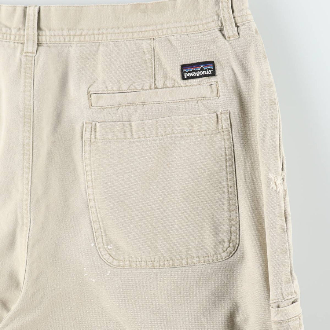 2000'S Patagonia 57070S2 Duck Canvas Work Shorts, Men's Size W36 (approx.) Organic cotton ivory Vintage Second Hand